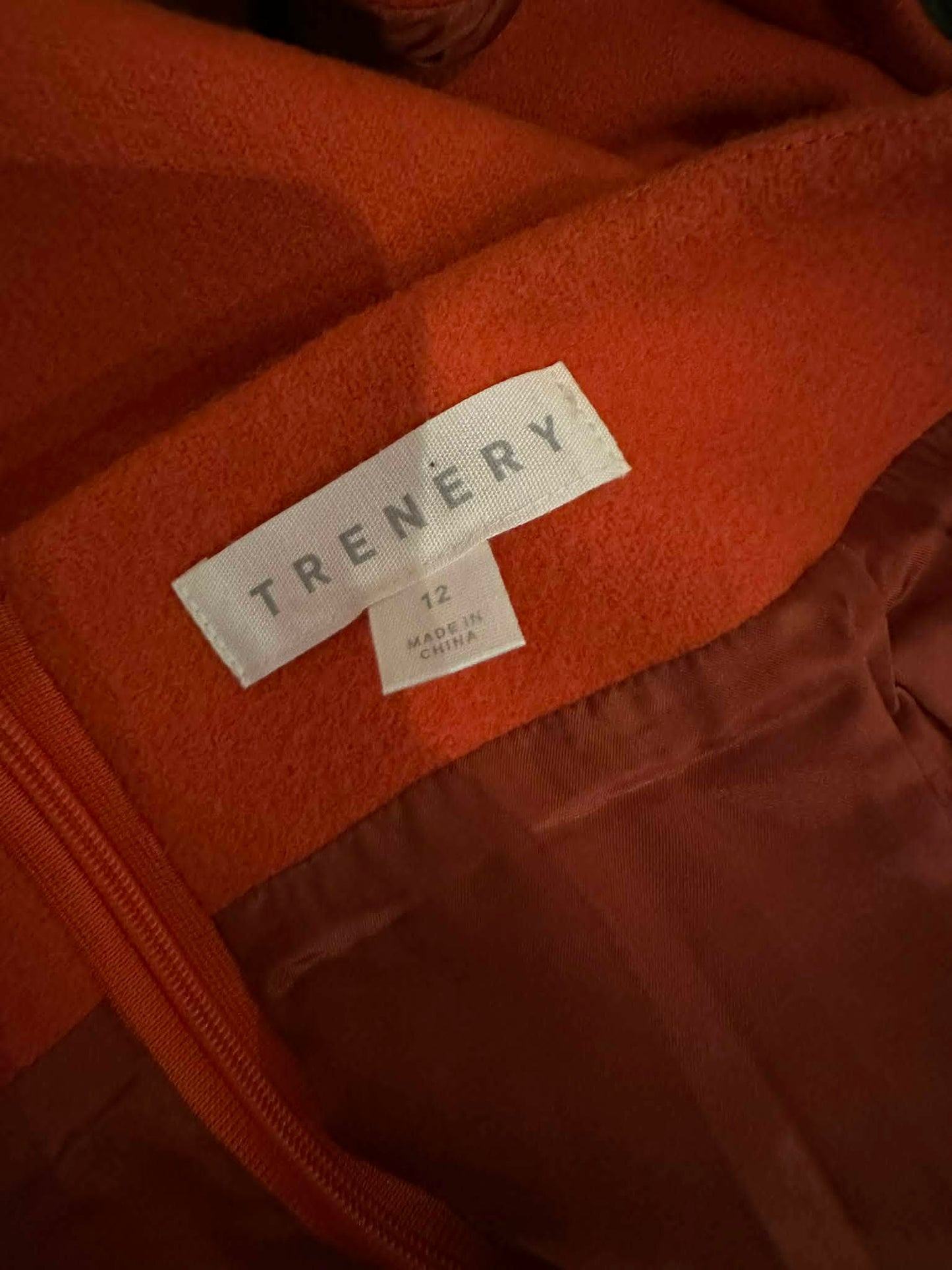 Trenery brand label size 12 made in China