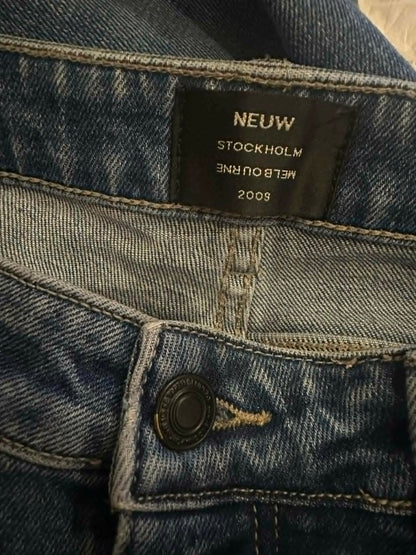 NEUW Denim Iggy Skinny jeans back view on hanger