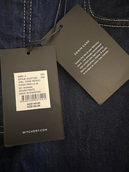 Witchery Hi Rise Wide Leg Jean — Dark Indigo