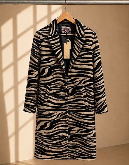 Scotch & Soda Zebra Print Coat — Size M