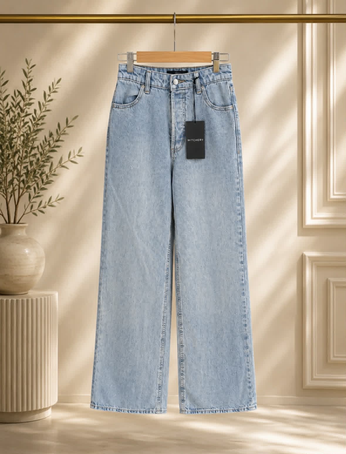 Witchery Hi Rise Wide Leg Jean — Vintage Wash