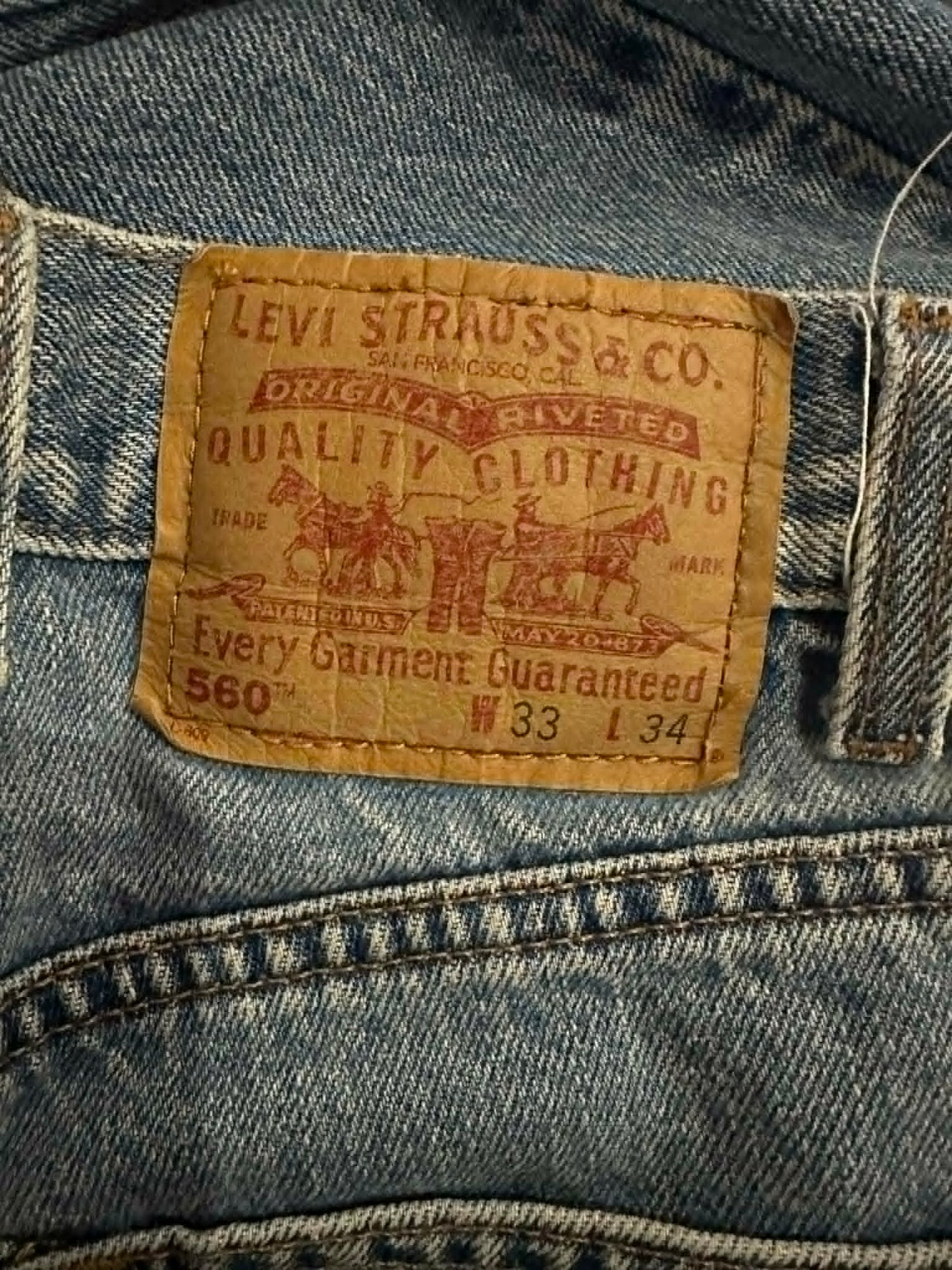Levi Strauss leather back patch W33 L34 560