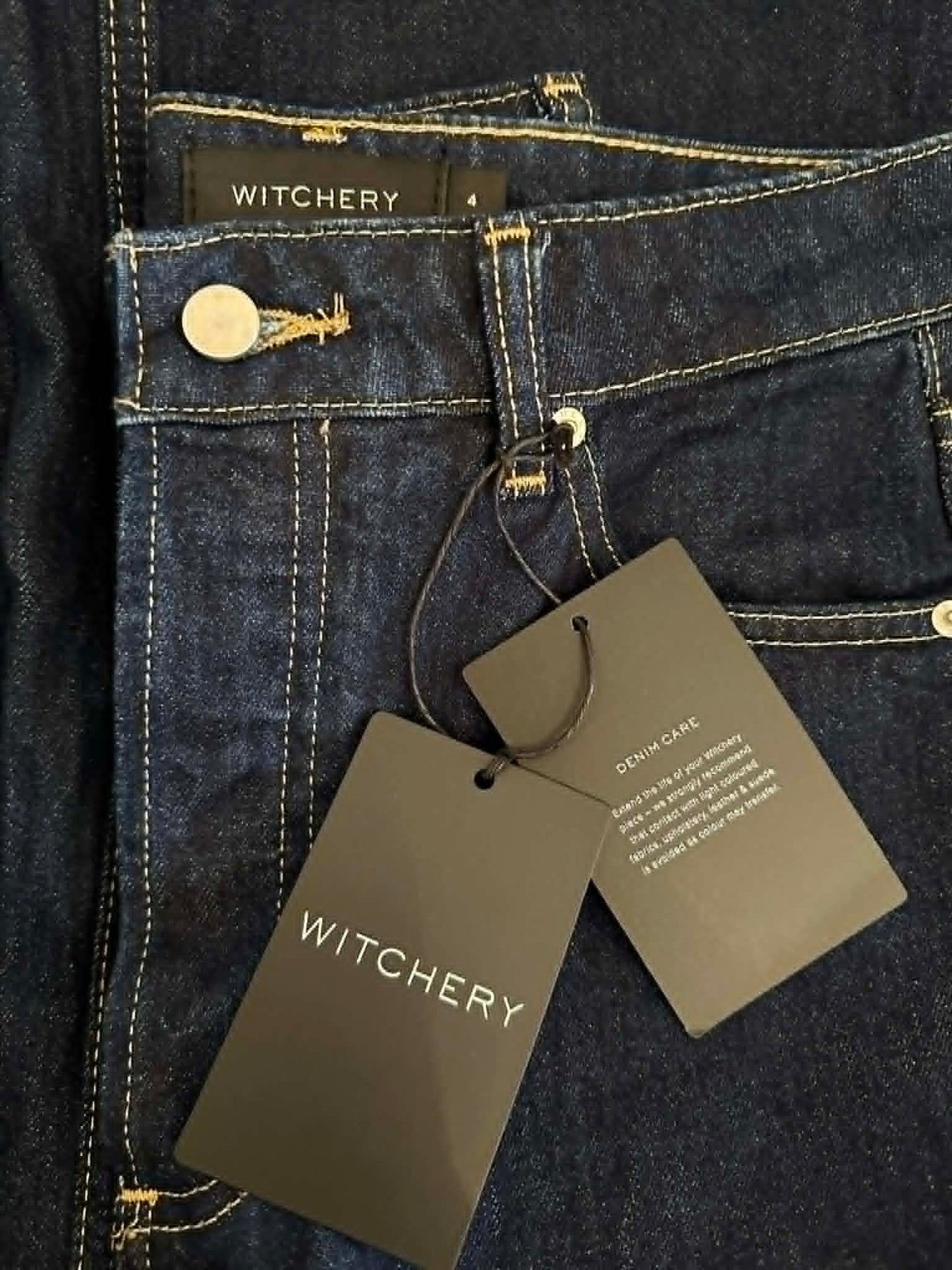 Witchery Hi Rise Wide Leg Jean — Dark Indigo