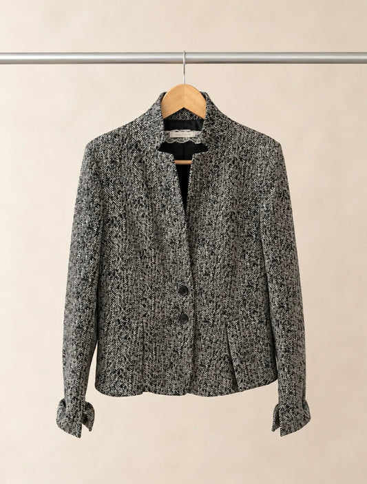 Patrizia Pepe Herringbone Tweed Blazer