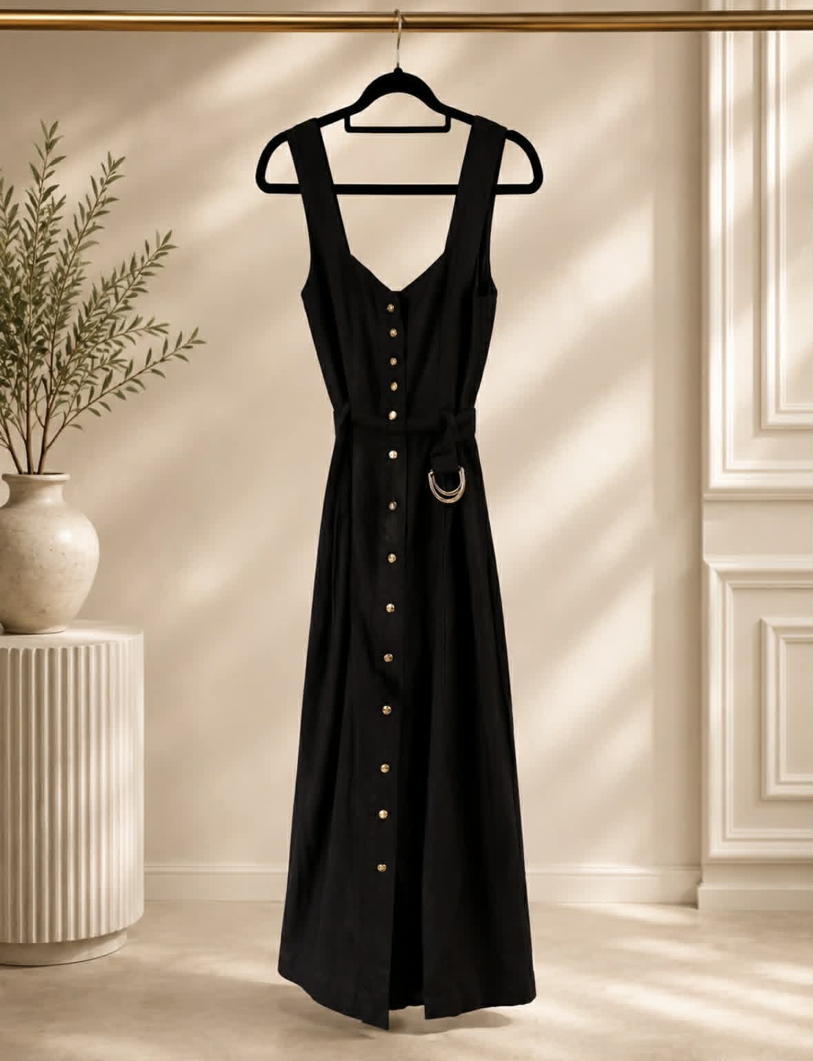 Forever New Maja Denim Dress — Black