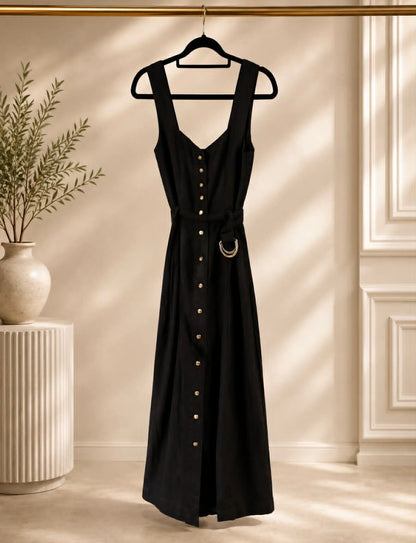 Forever New Maja Denim Dress — Black