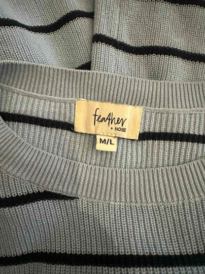 Feather + Noise Striped Ribbed Knit Tee