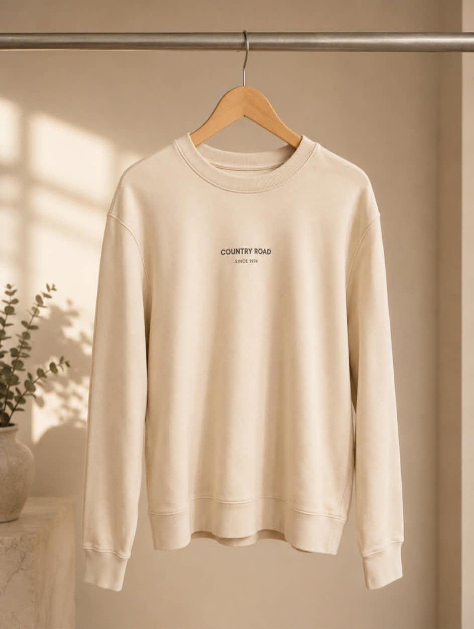 Country Road Crewneck Sweatshirt — Oatmeal