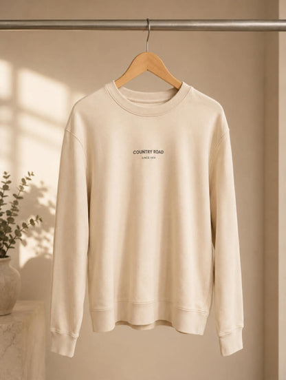 Country Road Crewneck Sweatshirt — Oatmeal