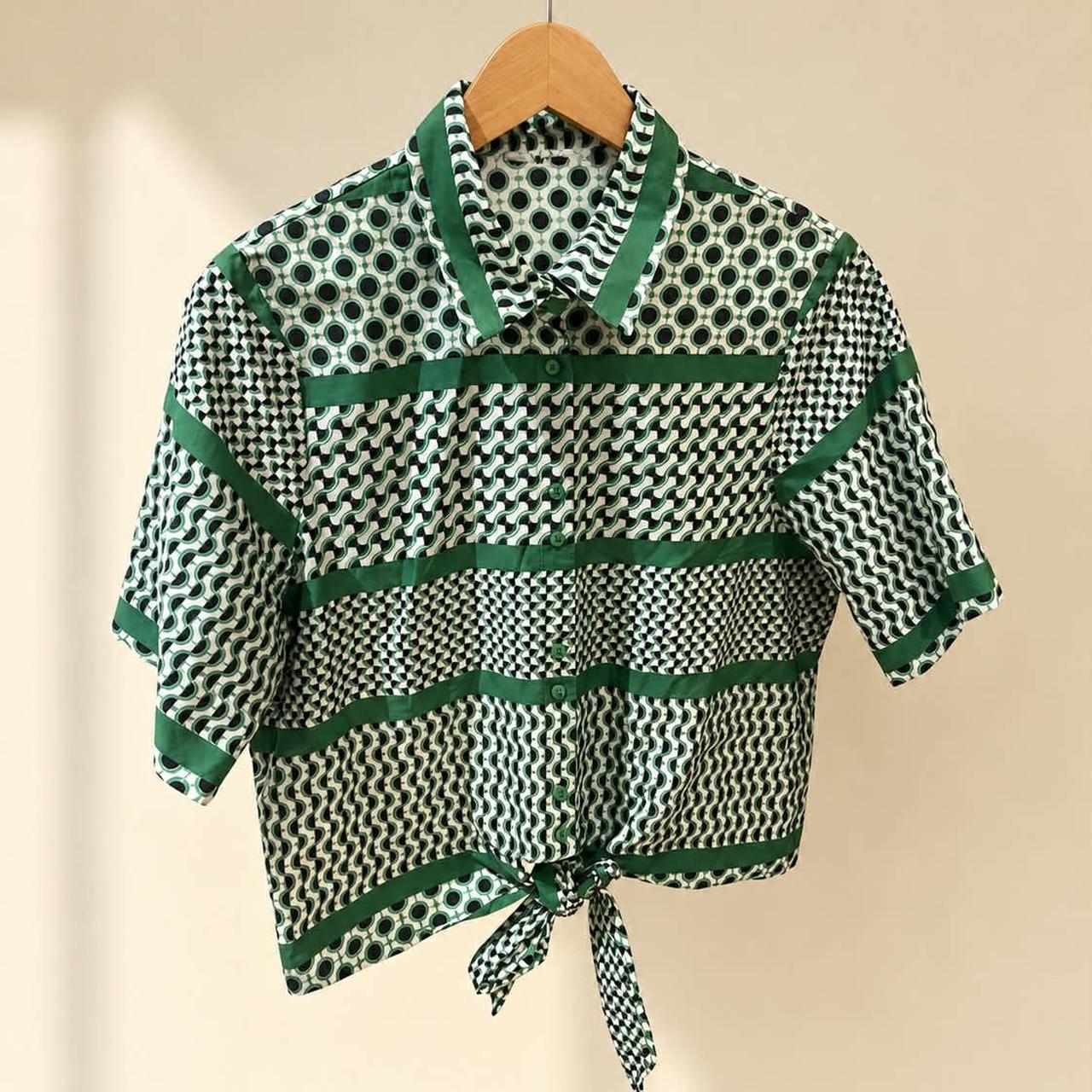 Morrison Geo Print Tie-Front Shirt