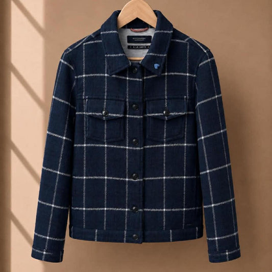 Scotch & Soda Amsterdams Blauw À La Carte Check Jacket