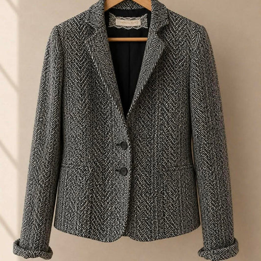 Patrizia Pepe Herringbone Tweed Blazer