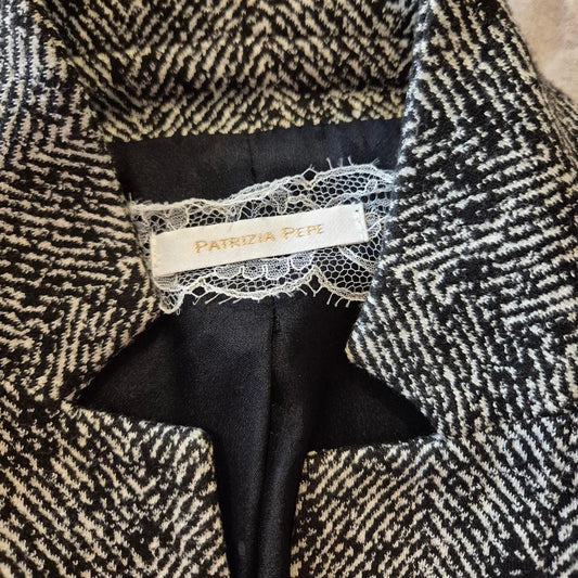 Patrizia Pepe Herringbone Tweed Blazer