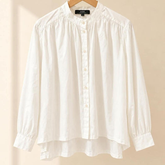 SABA European Fabric Gathered Blouse