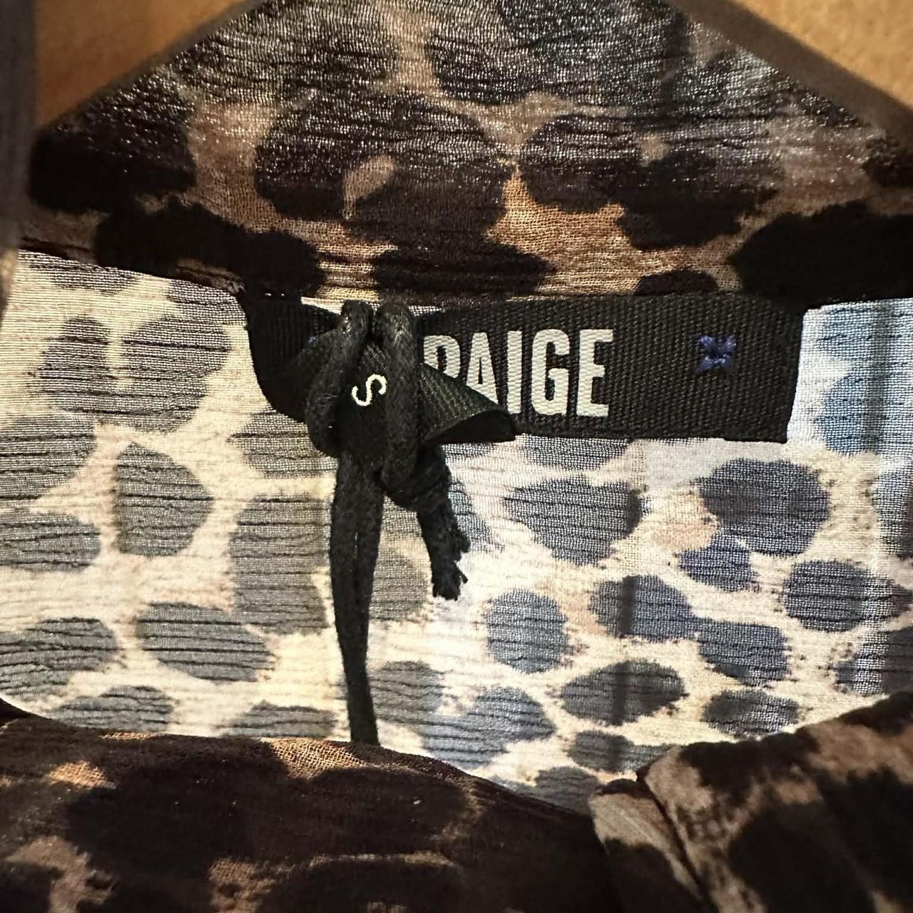 PAIGE Cleobelle Blouse — Natural Leopard / Size S