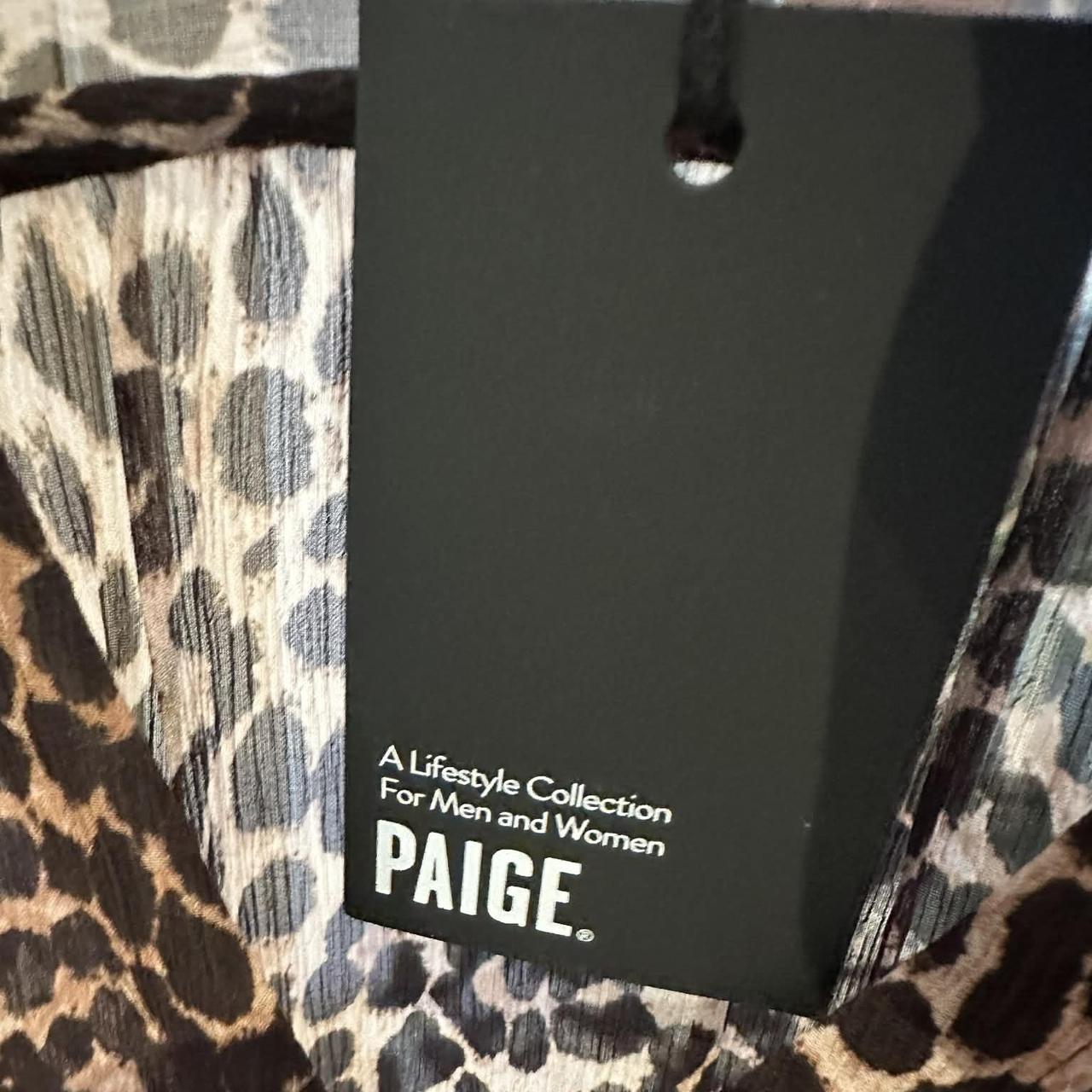 PAIGE Cleobelle Blouse — Natural Leopard / Size S