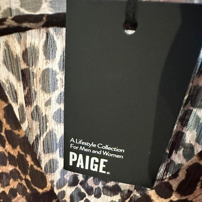PAIGE Cleobelle Blouse — Natural Leopard / Size S