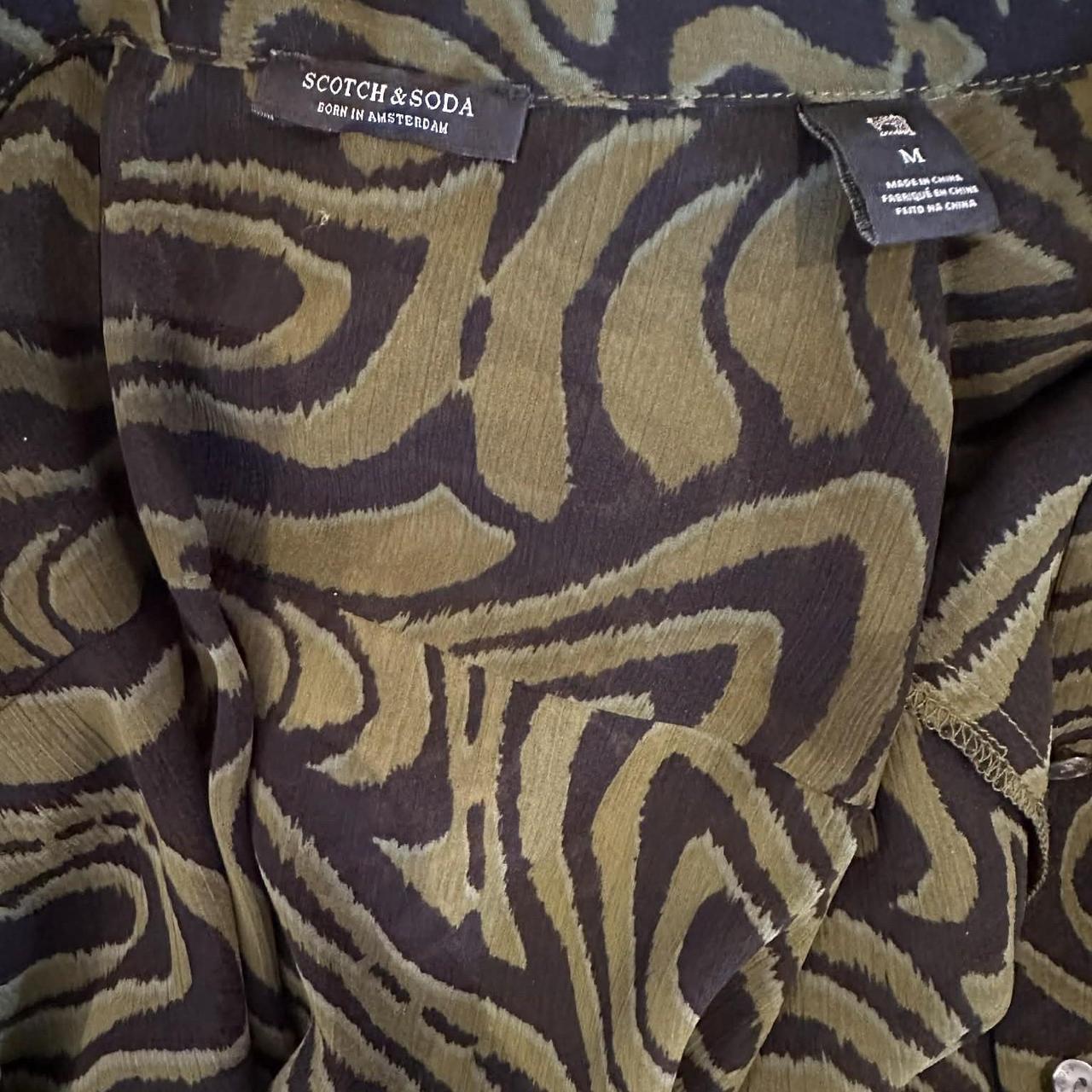 Scotch & Soda Swirl Print Sheer Blouse — Size M