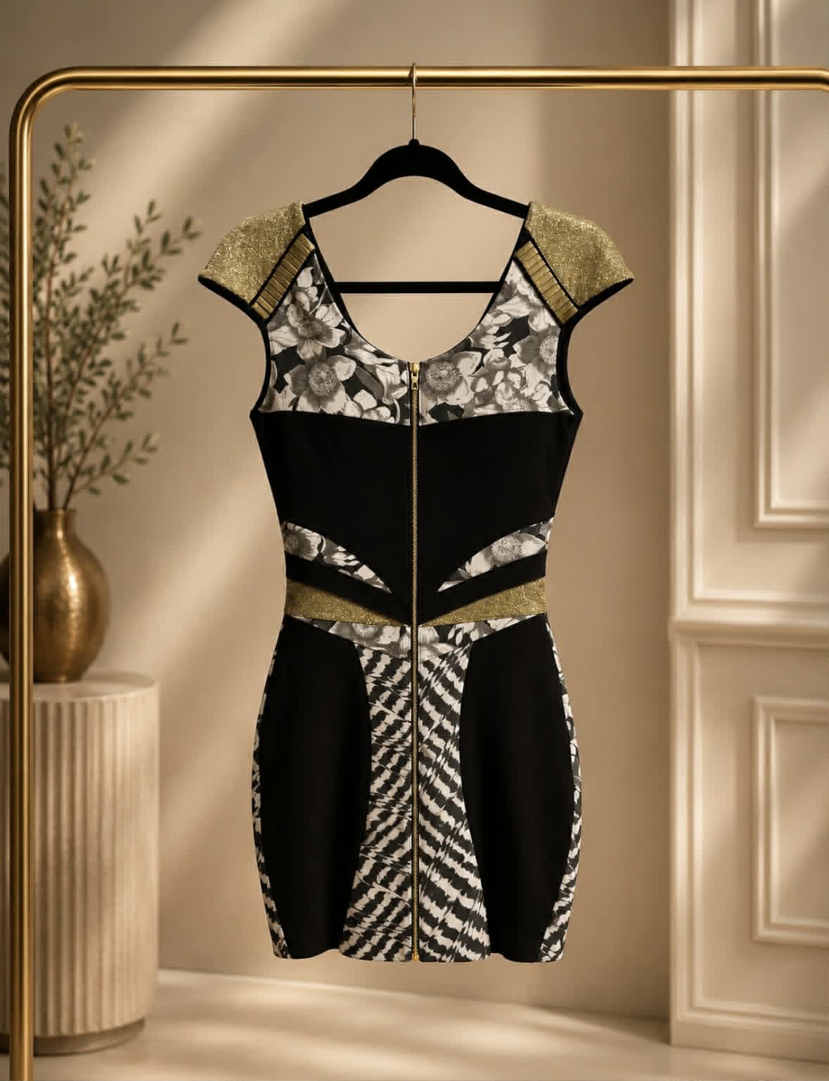 Sass & Bide Floral Tracks dress — back view