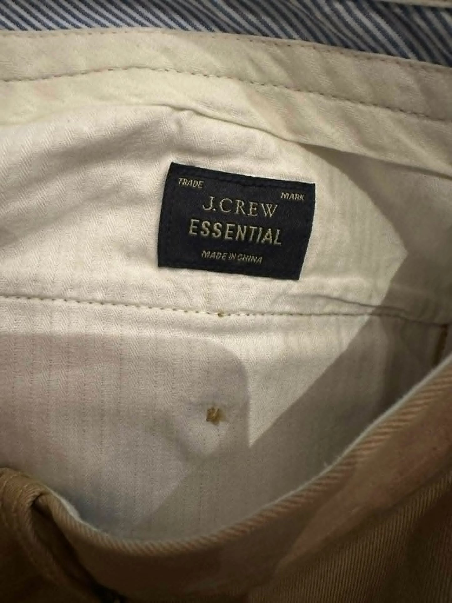 J.Crew Essential brand label made in China