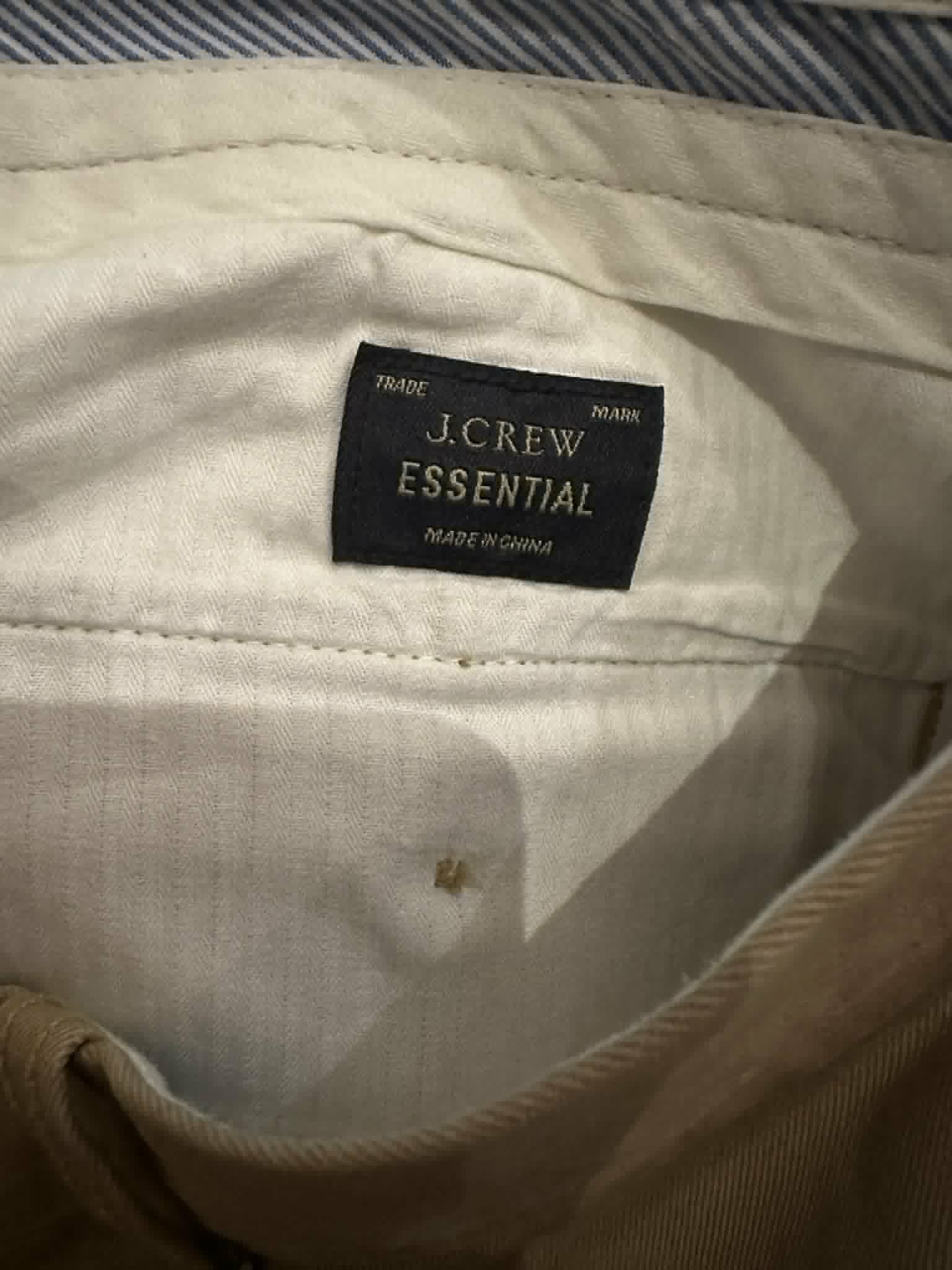 J.Crew Essential brand label made in China
