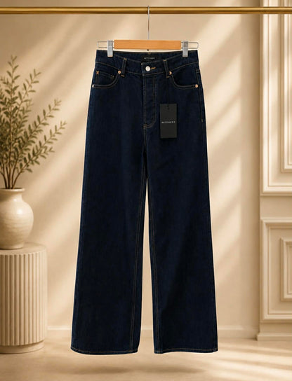 Witchery Hi Rise Wide Leg Jean — Dark Indigo