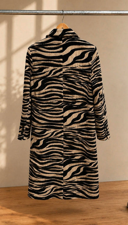 Scotch & Soda Zebra Print Coat — Size M