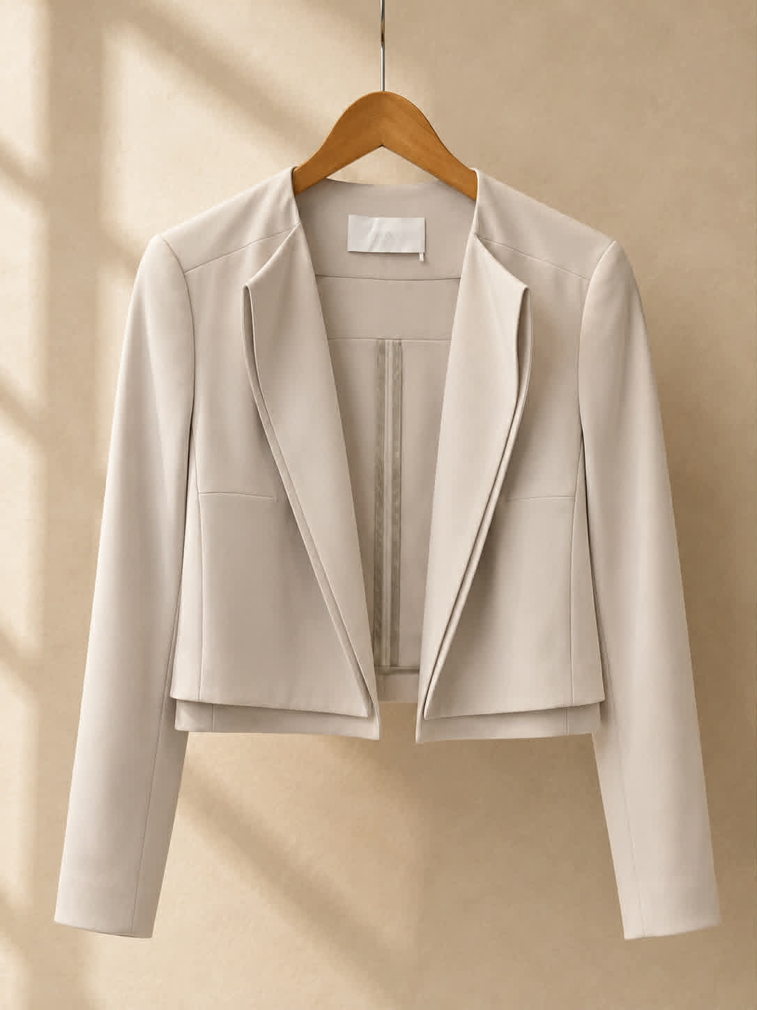 BOSS Hugo Boss cropped blazer back view on hanger