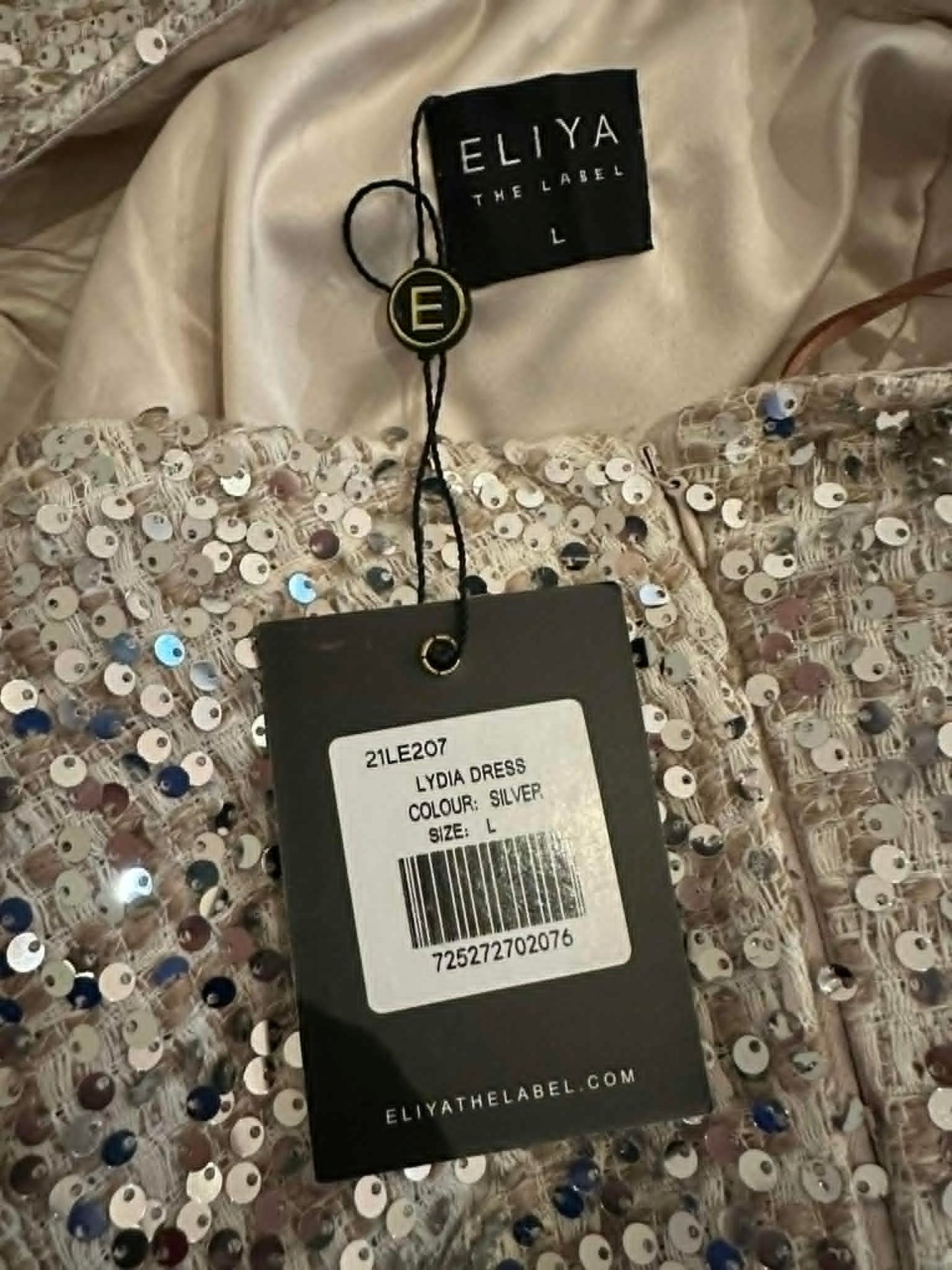 Eliya The Label Lydia Dress – Silver / Size L