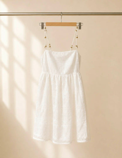 Aje Merritt Embroidered Mini Dress – Ivory, Size 10