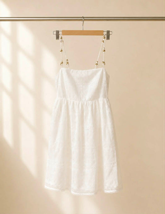 Aje Merritt Embroidered Mini Dress – Ivory, Size 10
