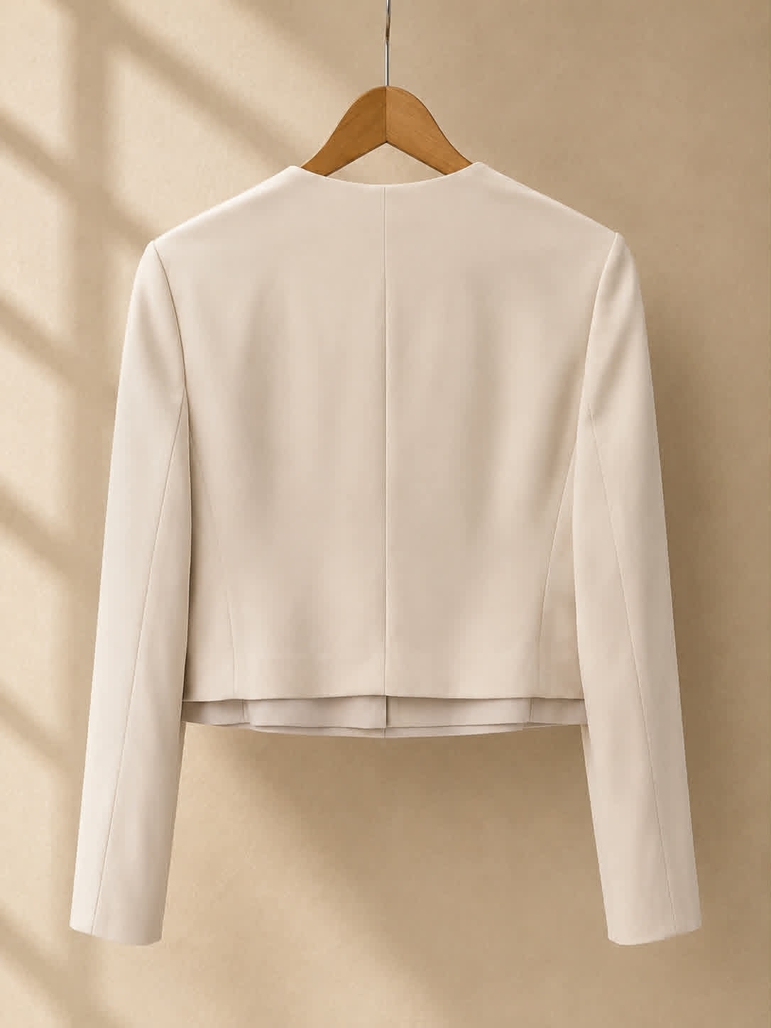 BOSS Hugo Boss cropped blazer front view on hanger