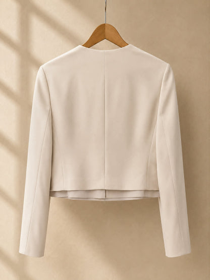 BOSS Hugo Boss cropped blazer front view on hanger