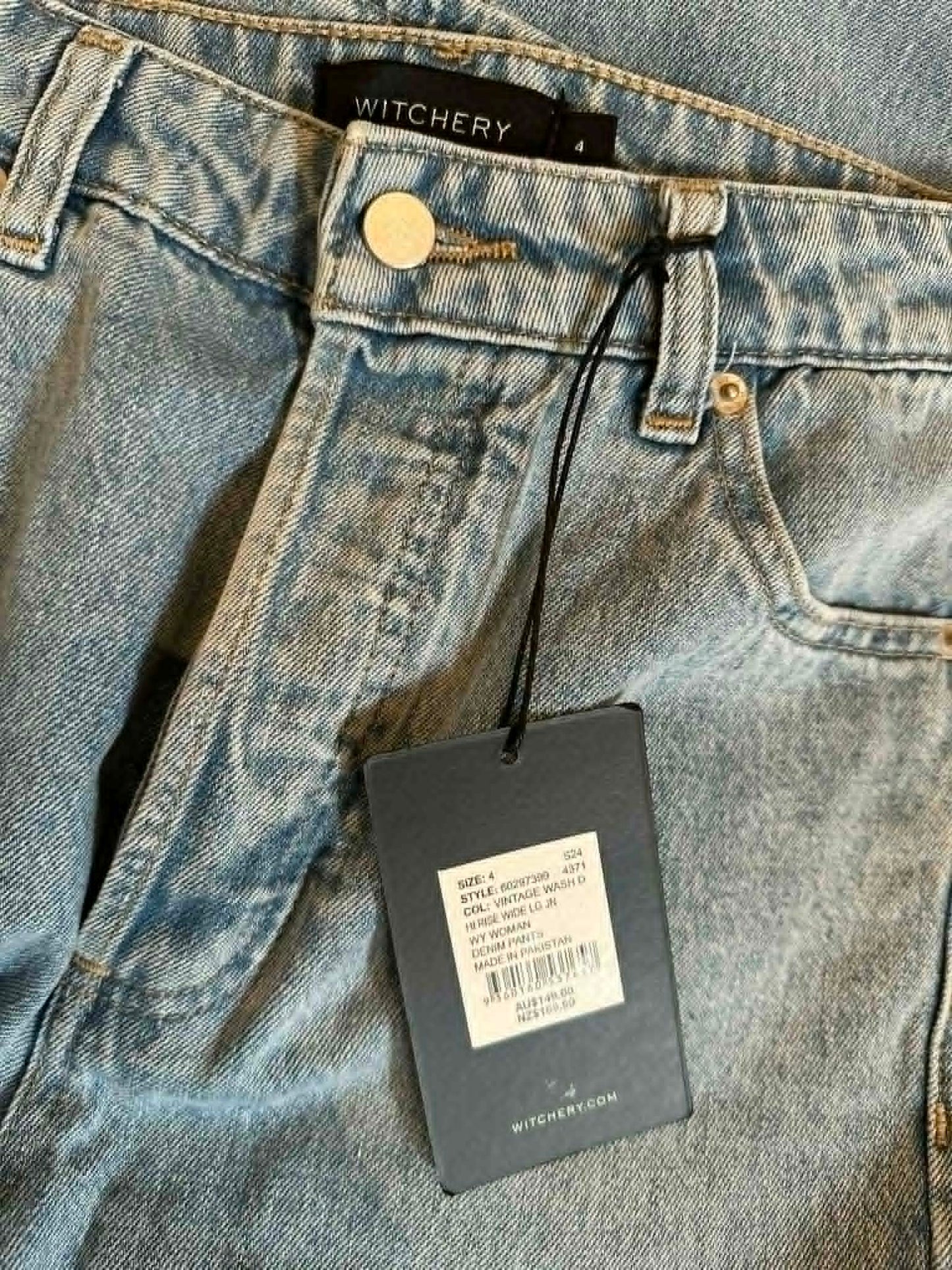 Witchery Hi Rise Wide Leg Jean — Vintage Wash