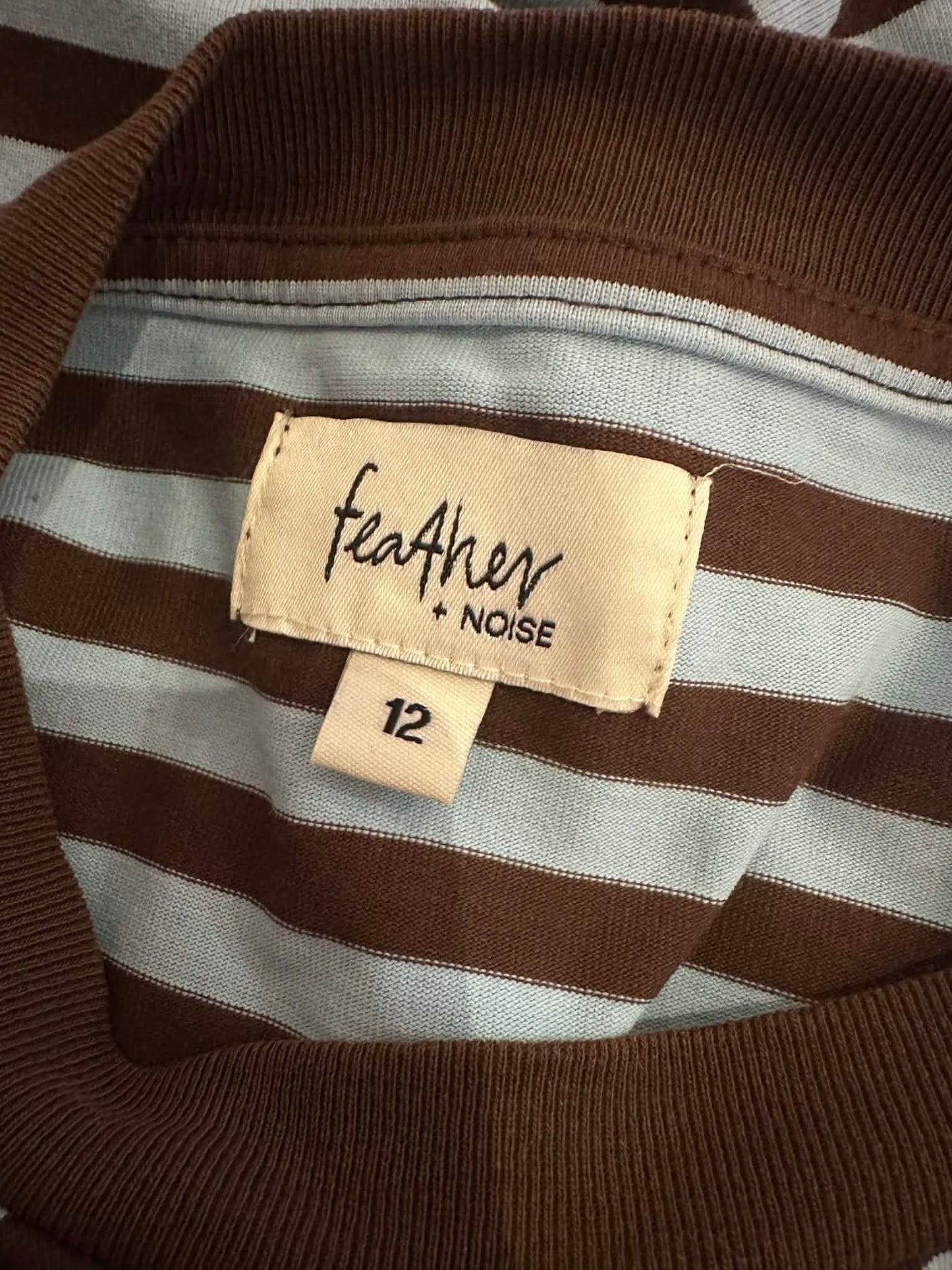 Feather + Noise Striped Boxy Tee