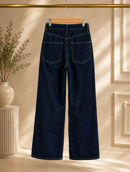 Witchery Hi Rise Wide Leg Jean — Dark Indigo