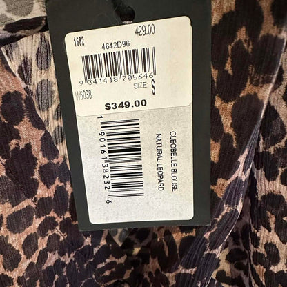 PAIGE Cleobelle Blouse — Natural Leopard / Size S