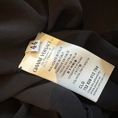 Versace Collection Baroque Gold & Black Sheer Blouse — Size 44